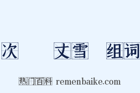 次韻項丈雪詩组词是什么意思的图片